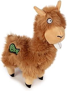 GoDog Buck Tooth Llamas Squeaky Plush Dog Toy