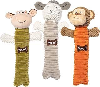 Best Pet Supplies Log Plush Dog Toy with 3 Textures and 2 Squeakers