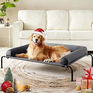 Western Home Elevated Dog Bed Cot with Bolster and Breathable Mesh