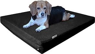 Large Orthopedic Memory Foam Dog Bed with Heavy Duty Black Canvas Cover