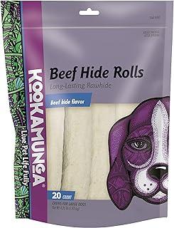 Long-Lasting Rawhide, Beef Hide Flavor Chew for Large Dogs