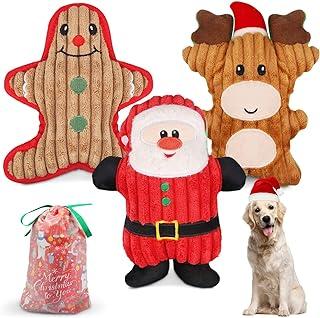 Dreamon Christmas Plush Interactive Dog Squeaky Toys for Small Medium Large Pet