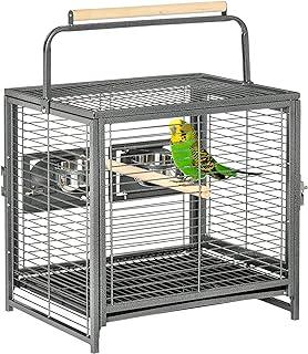 PawHut 19″ Travel Bird Cage Parrot Carrier with Handle
