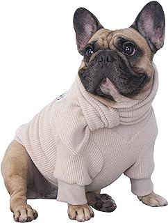 iChoue Knitted Dog Sweater Clothes with Matching Scarf