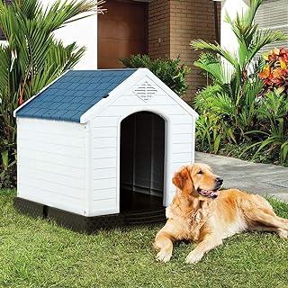 Giantex Dog House with Air Vents and Elevated Floor