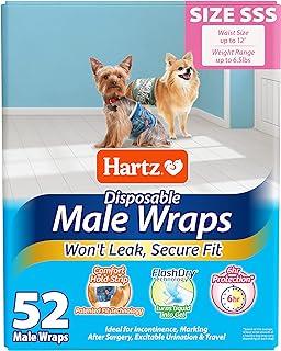 Hartz Disposable Male Dog Wraps with FlashDry Gel Technology