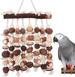 Deloky Extra Large Parrot Bird Toys-Natural Wooden ,Bird Chewing Tearing