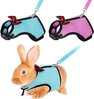 YUEPET 2 Pieces Adjustable Rabbit Harness and Leash