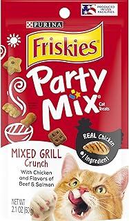 Purina Friskies Made in USA Facilities Cat Treats, Party Mix Mixed Grill Crunch