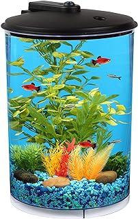 Koller Products 3-Gallon 360 Aquarium with LED Lighting and Power Filter