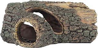 Uniclife Aquarium Large Betta Log Resin Hollow Tree Trunk Decor Artificial Wood Fish House Cave Bark Ornament