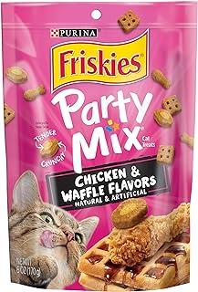 Purina Friskies Made in USA Facilities Cat Treats, Party Mix Chicken & Waffle