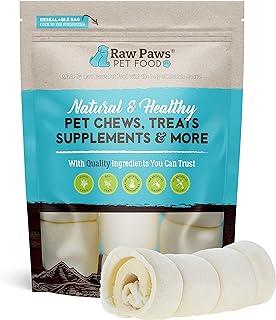 Raw Paws 6-inch Retriever Beef Cheek Roll for Dog, 4-ct