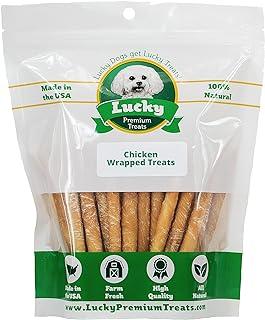 Lucky Premium Dog Treats Chicken Wrapped Rawhide
