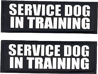 Albcorp Reflective Service Dog In Training Patches with Hook Backing