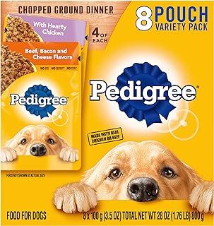 CHOPPED GROUND DINNER Adult Soft Wet Dog Food 8-Count Variety Pack