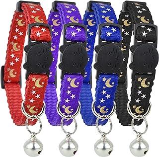 Cat Collar Stars and Moon, 4-Pack