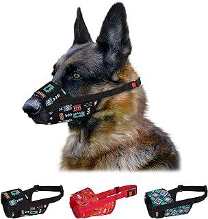 CollarDirect Dog Muzzle – Soft Breathable Tribal Nylon
