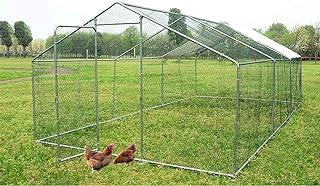 Walsport Large Chicken Run Hen Cage Walk Metal with Waterproof Cover