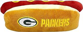 Pets First NFL Green Bay Packers HOT-Dog Plush Dog & Cat Squeak Toy