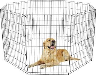 Puppy Playpen Dog Fence Exercise Pen Foldable Pet Crate 8 Panels