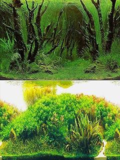 ELEBOX Fish Tank Stickers Wallpaper Seaweed Background