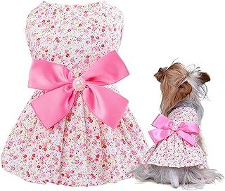 New Summer Pet Dog Cats Tutu Dress Shirt (Pink,M)