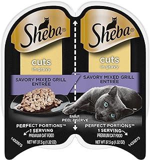 SHEBA Wet Cat Food Cuts in Gravy – Mixed Grill Entree, (24)