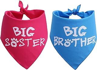 PICKUPIK Big Brother big sister dog bandana 2 Pack