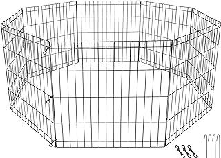 ZENY Puppy Pet Playpen 8 Panel Indoor Outdoor Metal Portable Folding Animal Exercise Dog Fence