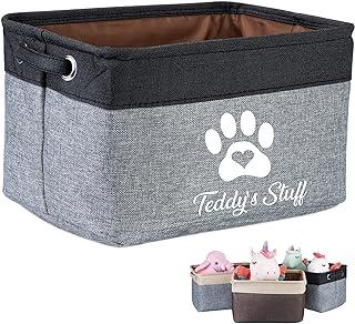 Personalized Storage Bin with Pet Name for Cat Puppy Stuff Accessories