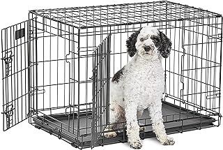 Double Door Folding Metal Dog Crate | MidWest Life Stages 30″