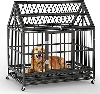 Large Dog Cage with Roof, Heavy Duty dog crate and Kennels