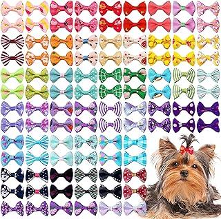PET SHOW Small Dog Hair Bows Topknot with Rubber Band