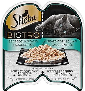 Sheba Perfect PORTIONS Bistro Adult Wet Cat Food, Seafood in Scampi Sauce Entree