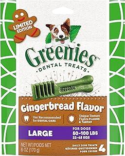 GREENIES Gingerbread Flavor Large Dental Dog Treats