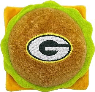 Pets First NFL Green Bay Packers Cheese Burger Plush Dog & Cat Squeak Toy