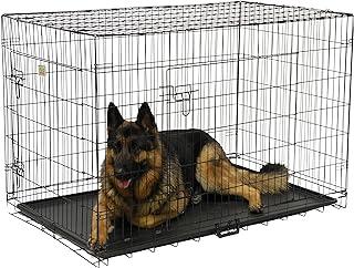 Go Pet Club Two Door Folding Metal Cage with Divider