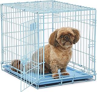 Blue Dog Crate w/ Divider Panel, Floor Protecting Feet