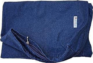 Dogbed4less Large Durable Blue Color Denim Jean Cotton Pet Bed External Zipper Cover